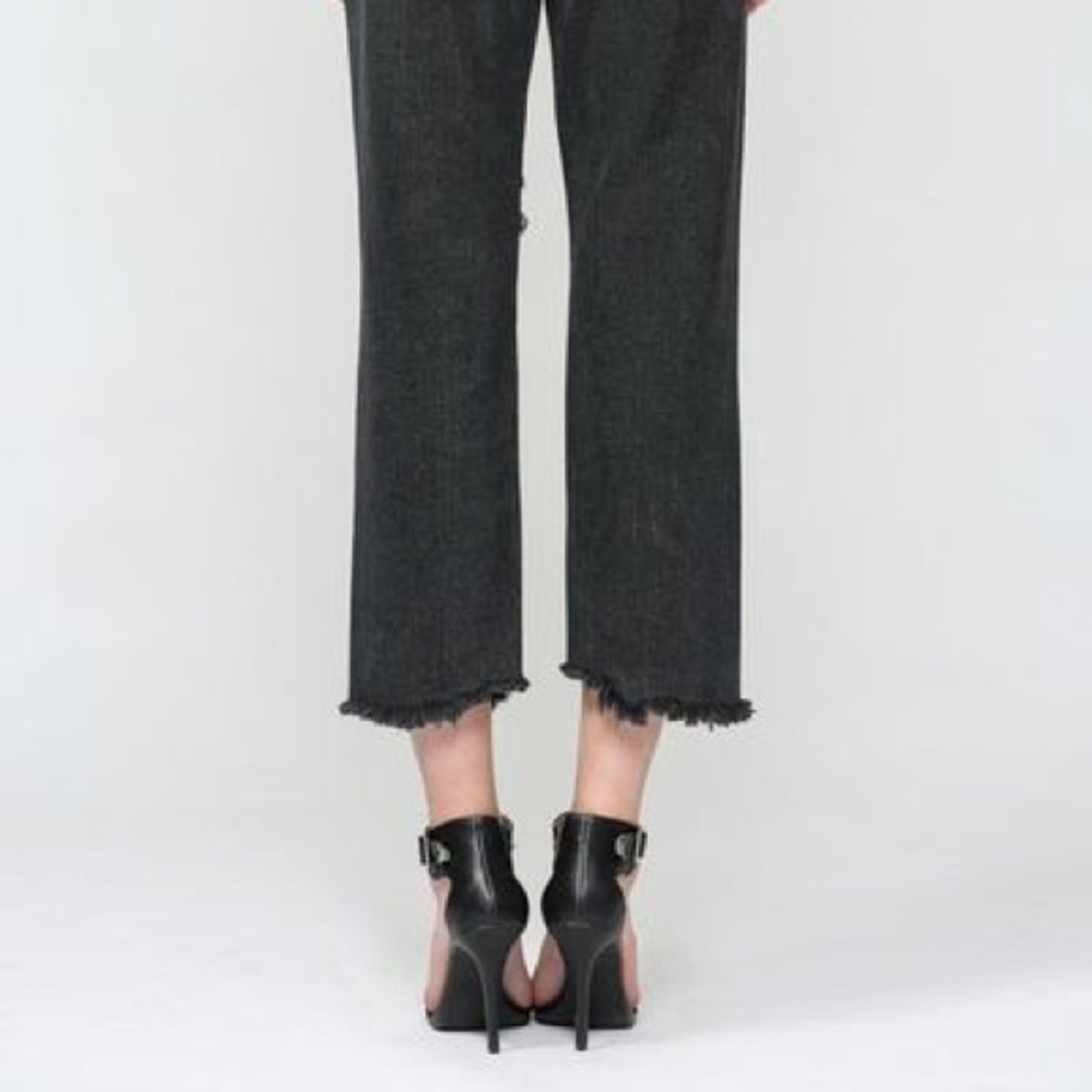 Distressed Strait Crop Jean - Picture 4 of 4